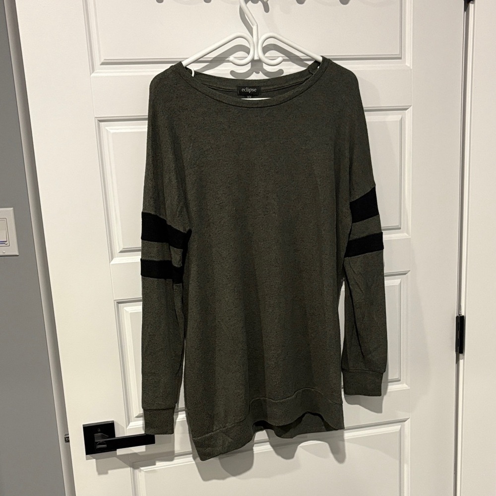 Eclipse Heather Gray Knit Top